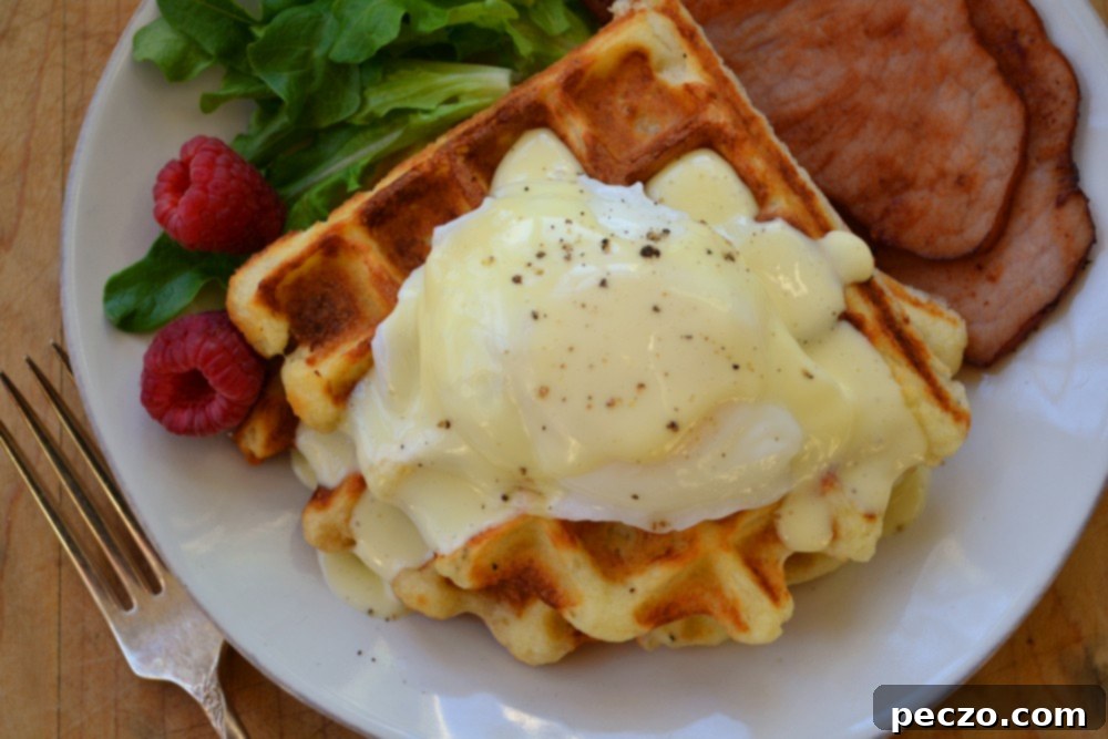 Eggs Benedict with golden hollandaise