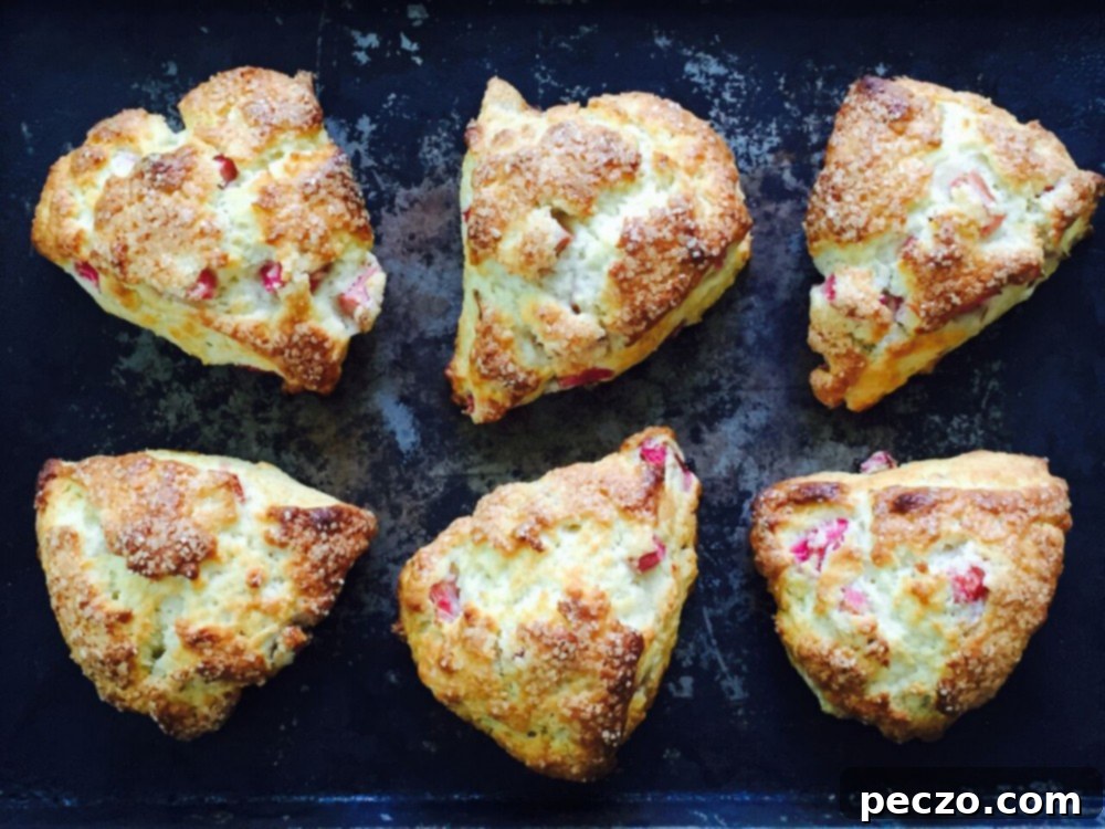 rhubarb scones