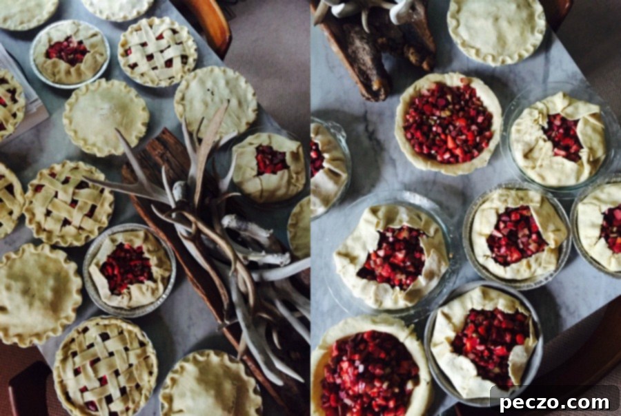 strawberry rhubarb pies 3
