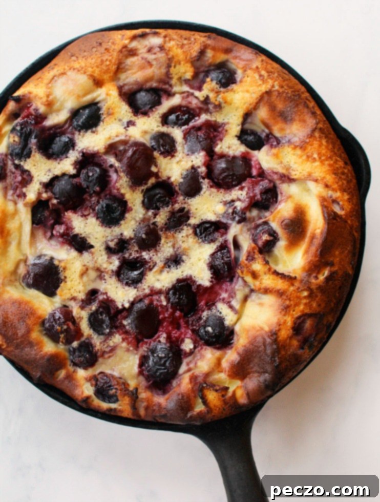 Cherry Clafoutis, a simple French dessert