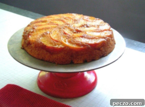 Peach+Cornmeal+Cake
