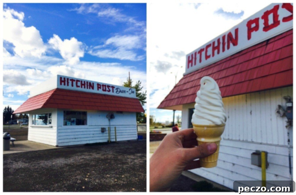 Hitchin' Post Drive-in in High River, Alberta