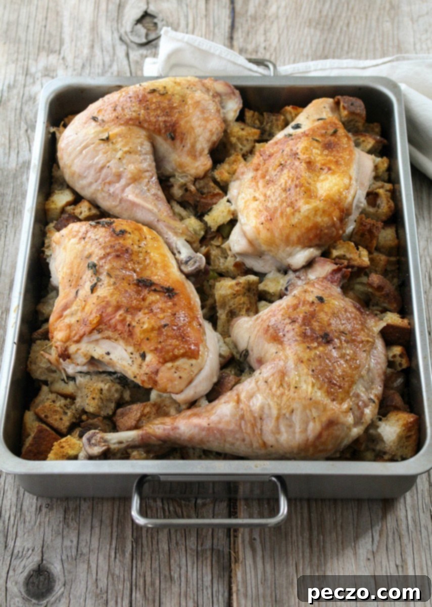 turkey pieces being seasoned before roasting