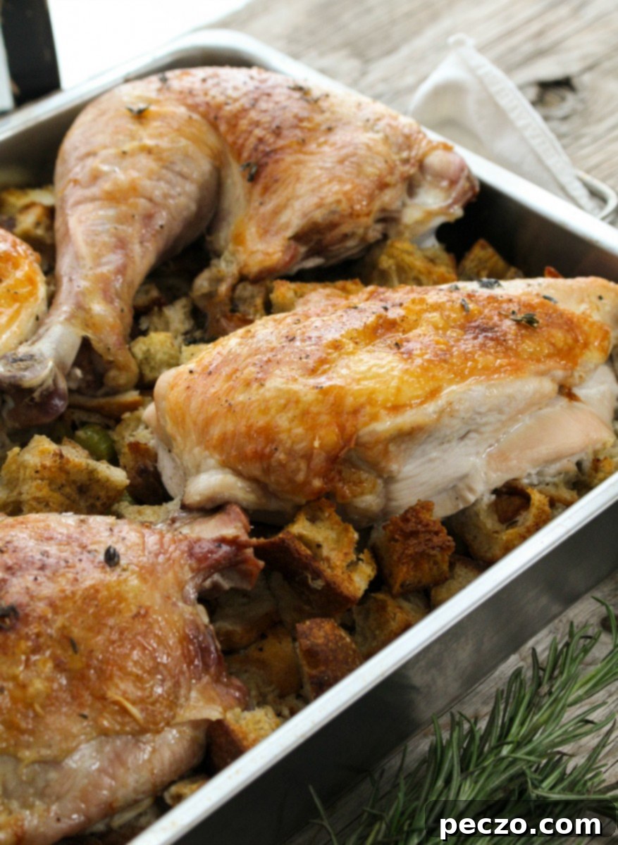 perfectly roasted deconstructed turkey on a platter