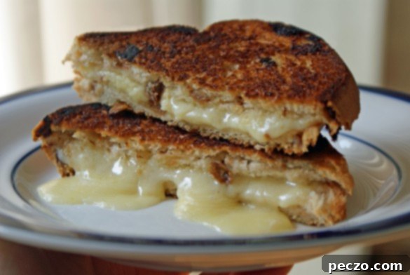 A perfectly golden grilled cheese sandwich, hinting at the comfort food discussed in the article.