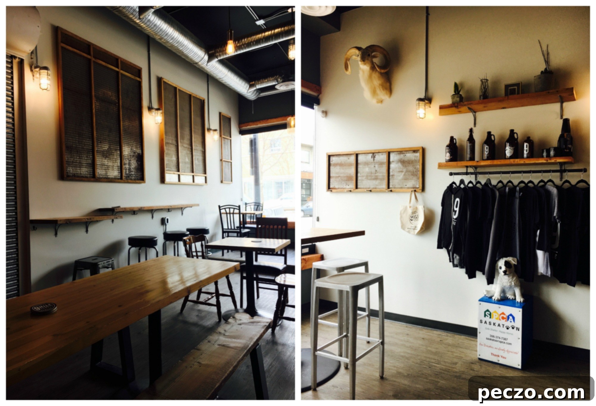 9 Mile Legacy Brewing - Industrial chic interior with brewing tanks