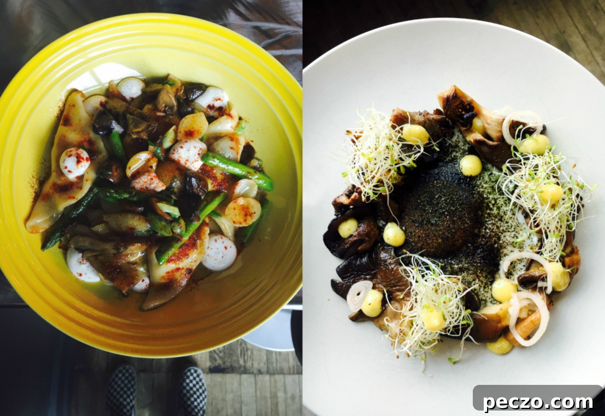 Ayden Kitchen & Bar Food - Two plates of gourmet perogies