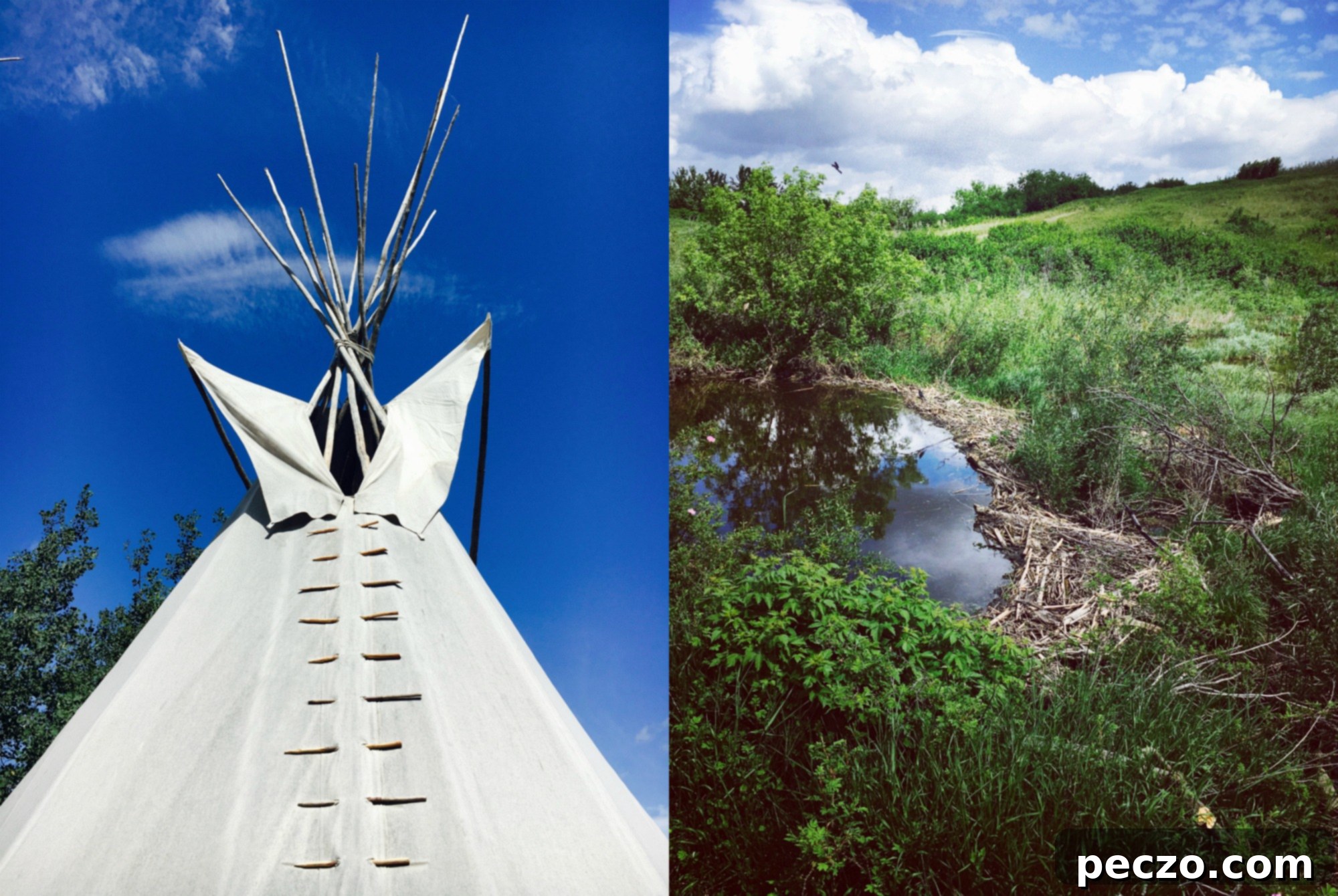 Wanuskewin Heritage Park - Traditional teepees and cultural displays
