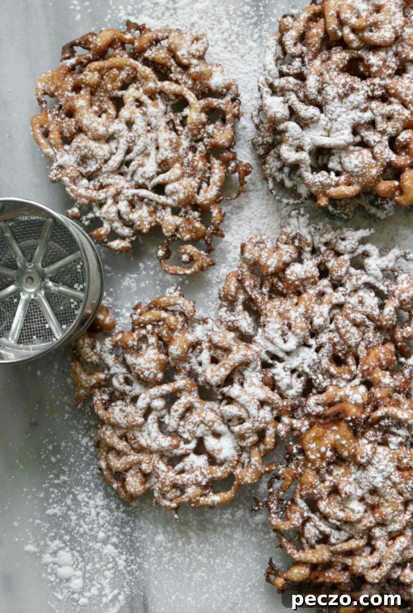 Delicious Funnel Cakes ready to be served