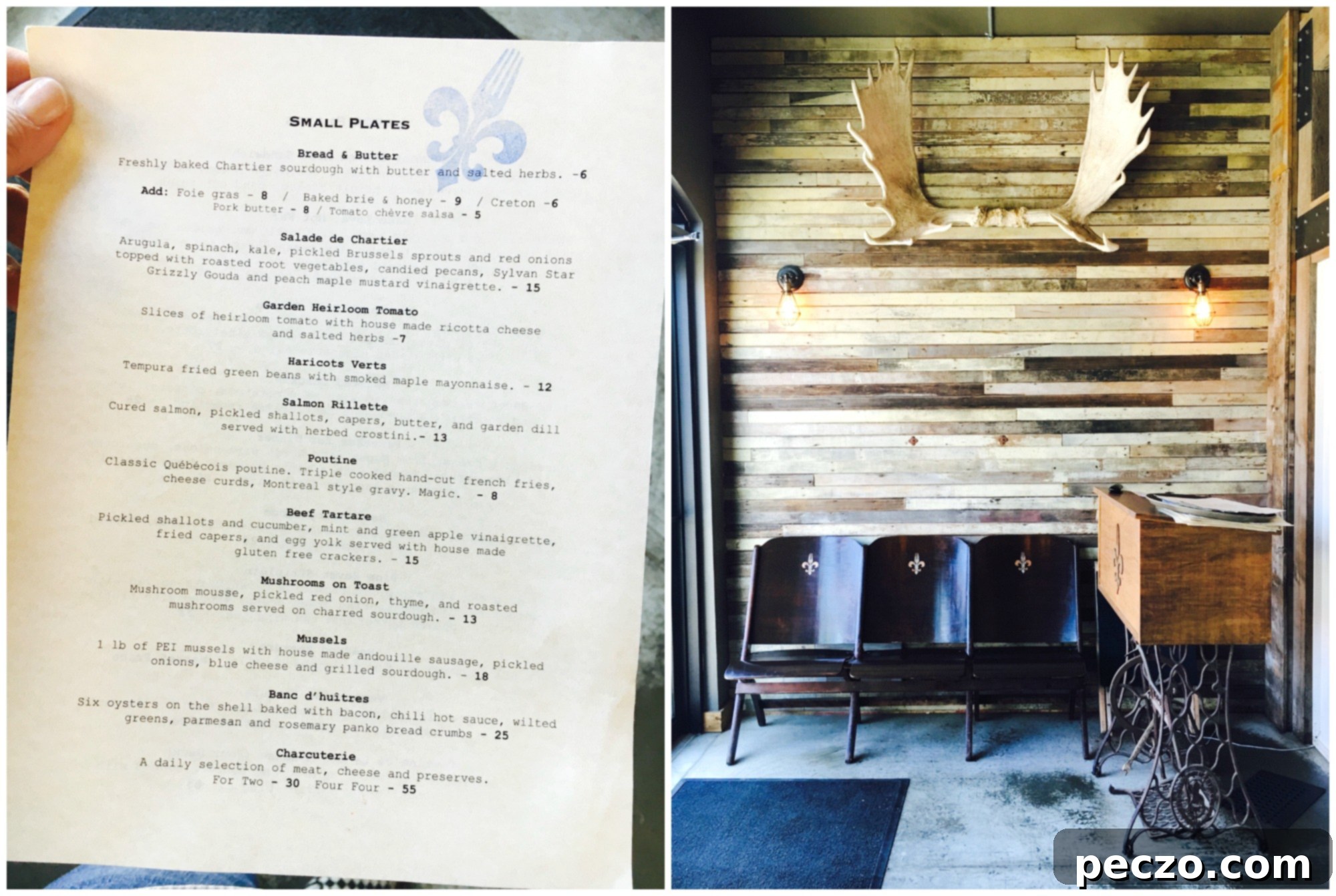 Chartier menu + entrance