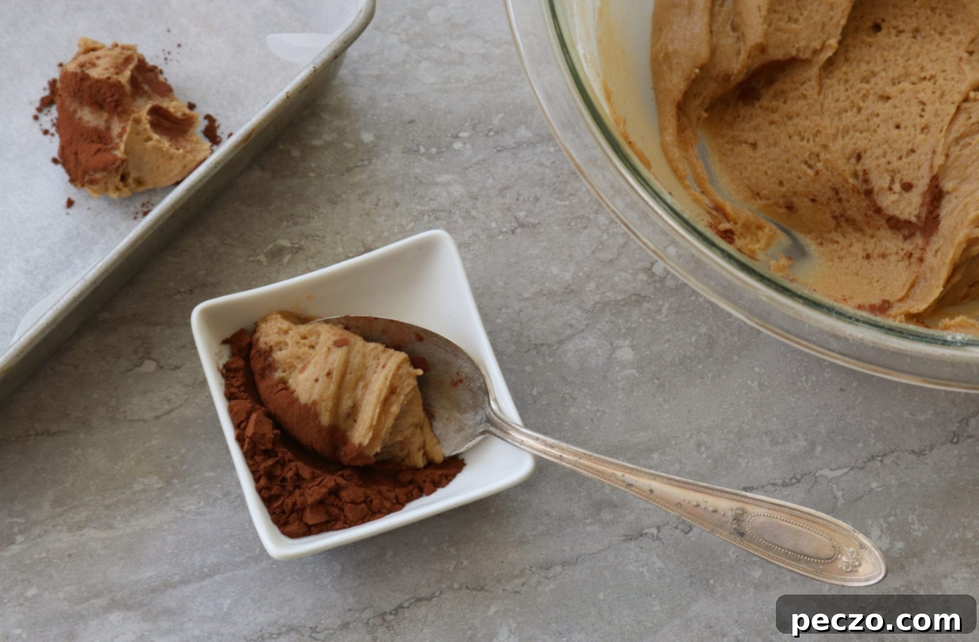 Close-up of freshly baked Dirty Blondies with a perfect crumb