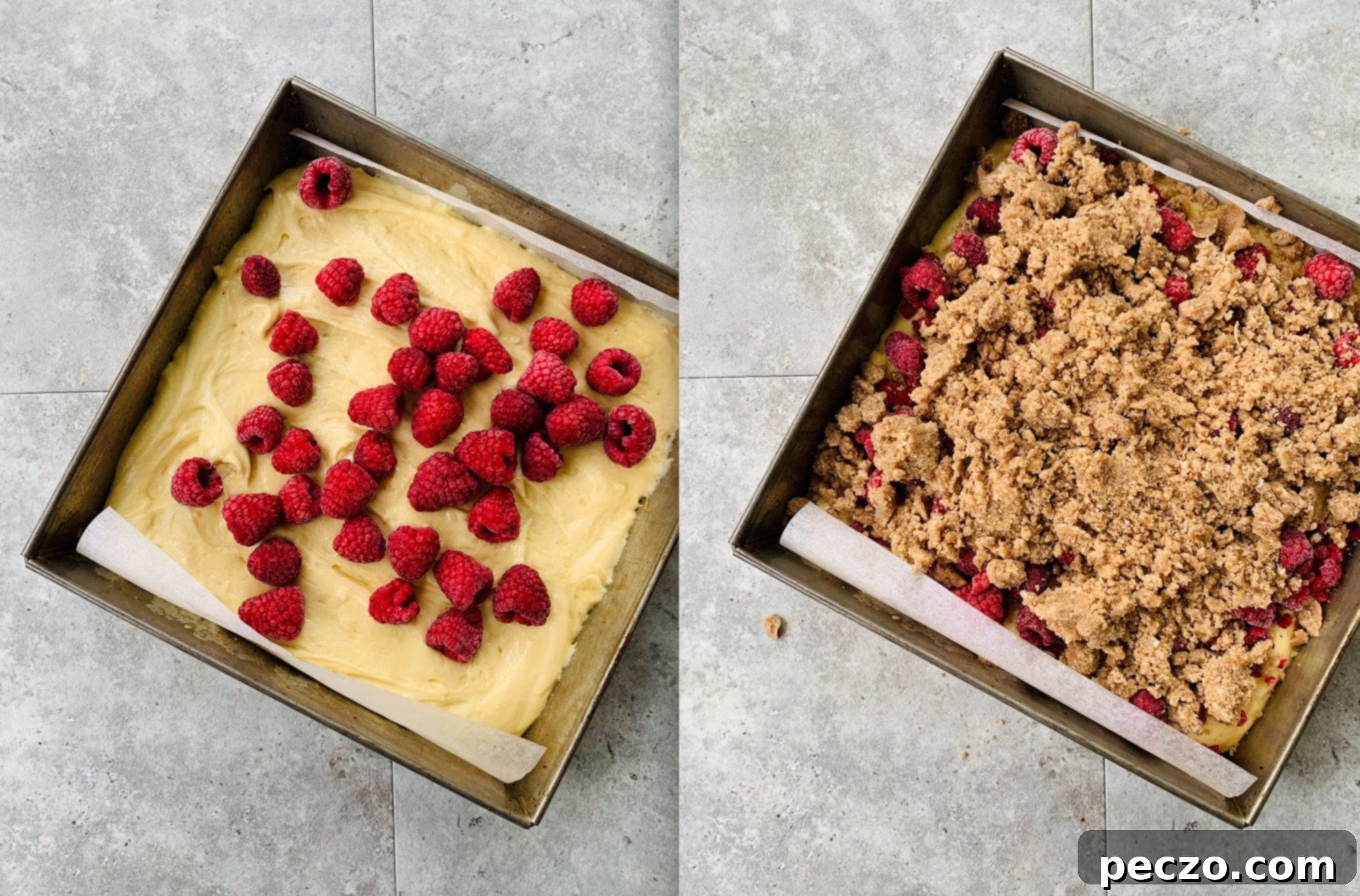 Crumb Cake slice with berries