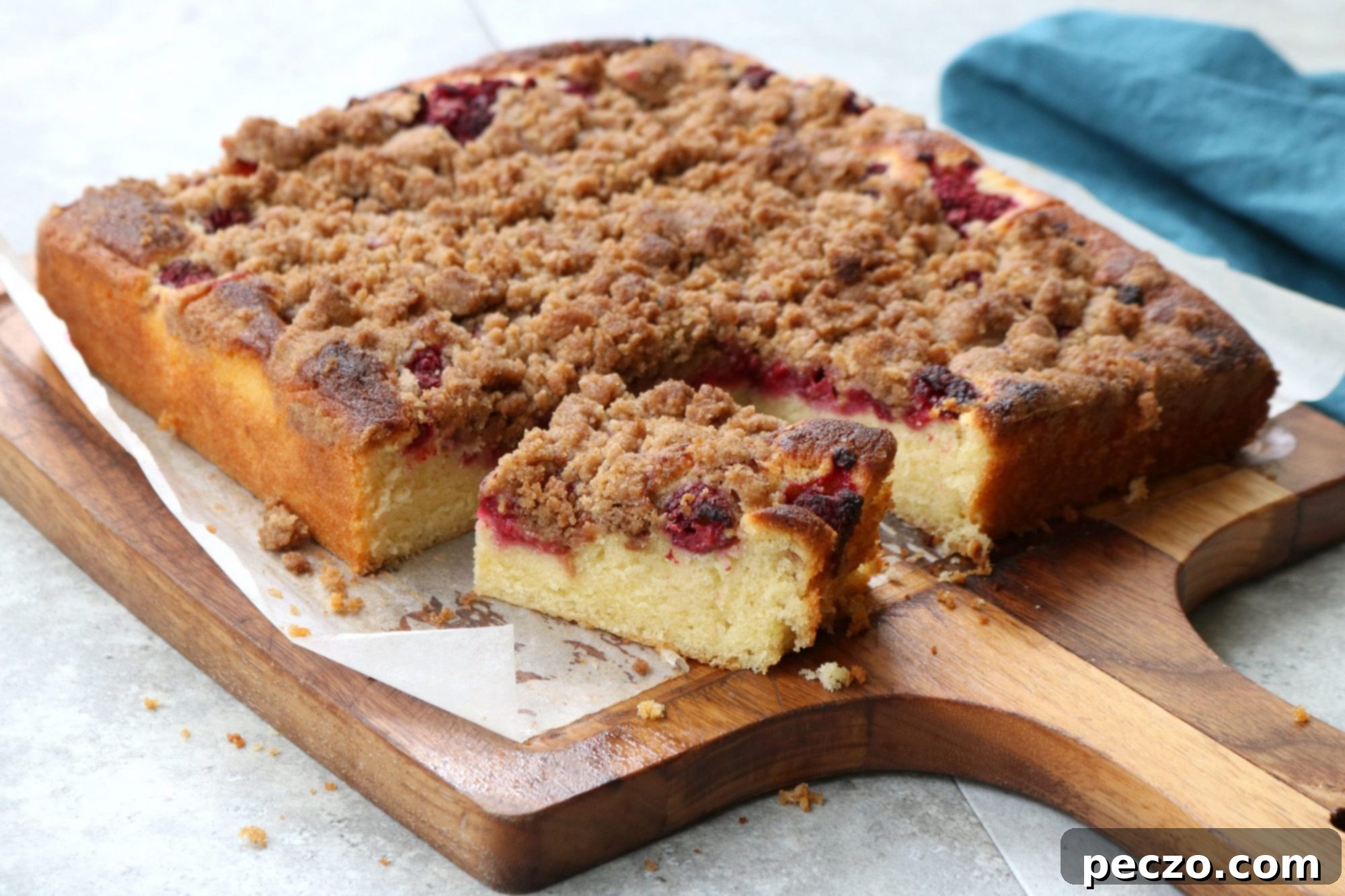 Crumb Cake with a golden topping