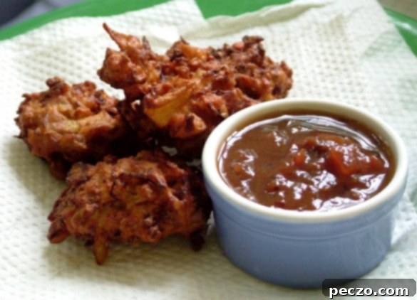 Delicious Homemade Pakoras with Chutney