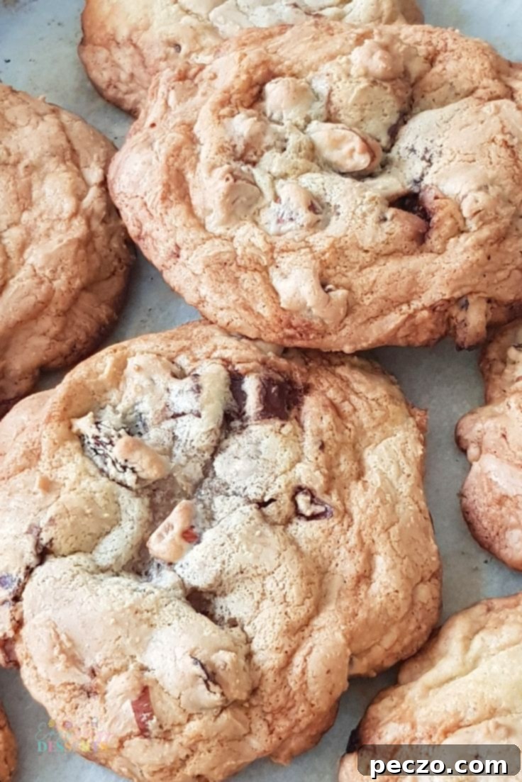 Easy chocolate cookies with caramel and almonds