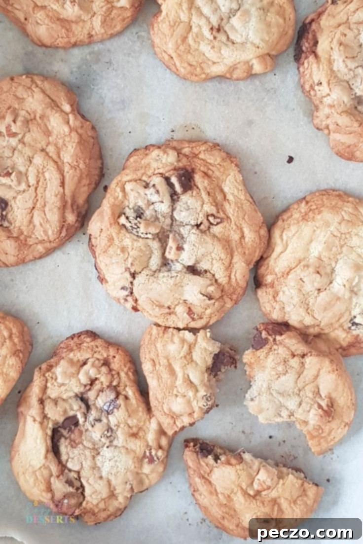 Crispy chocolate caramel cookies ready to eat