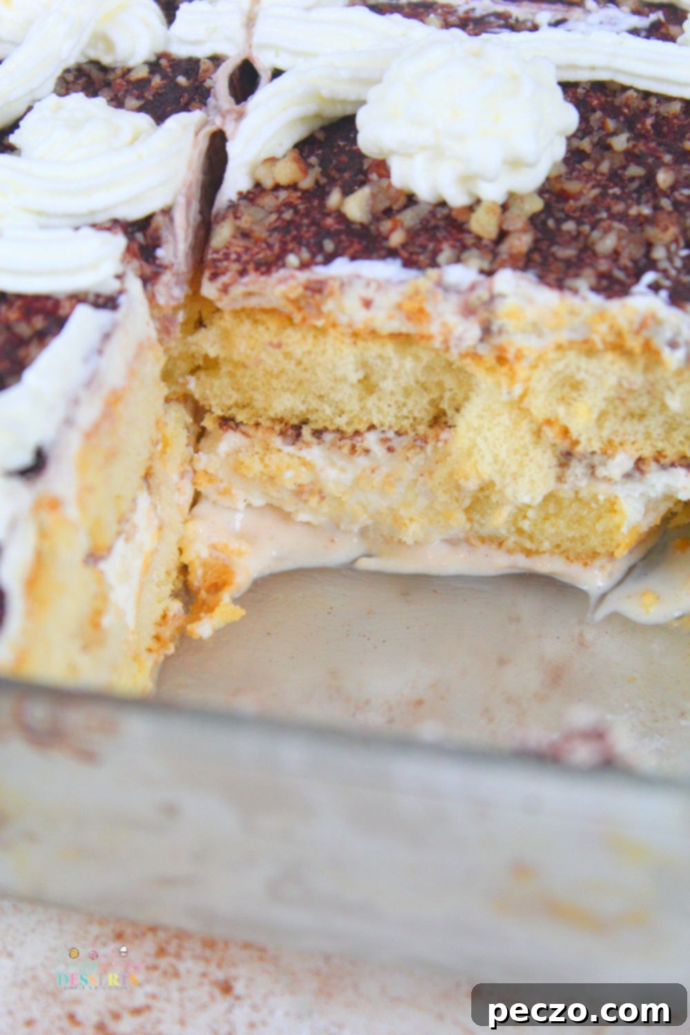 Image of tiramisu cake recipe using eggnog
