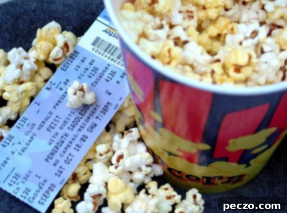 Feist concert from a private box, featuring gourmet snacks like cheese and popcorn