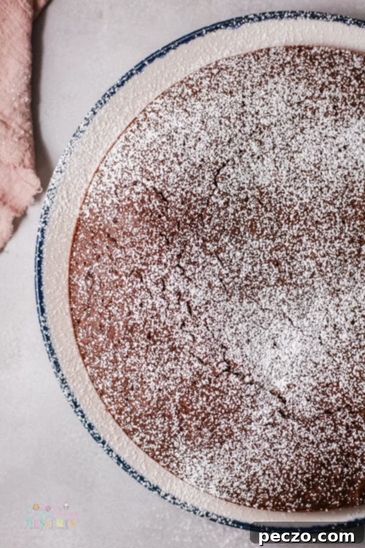 Egg and dairy-free chocolate cake, rich and moist