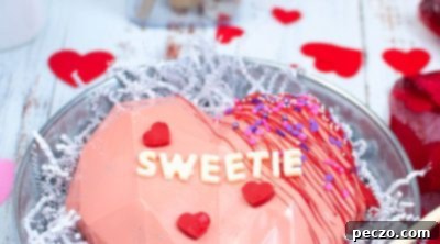 Image of smashable heart made with chocolate for Valentine's day