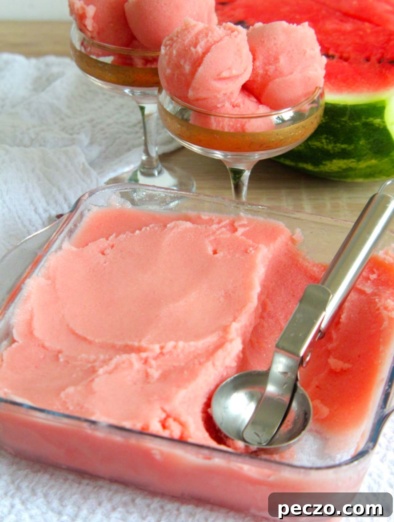 Watermelon coconut sorbet