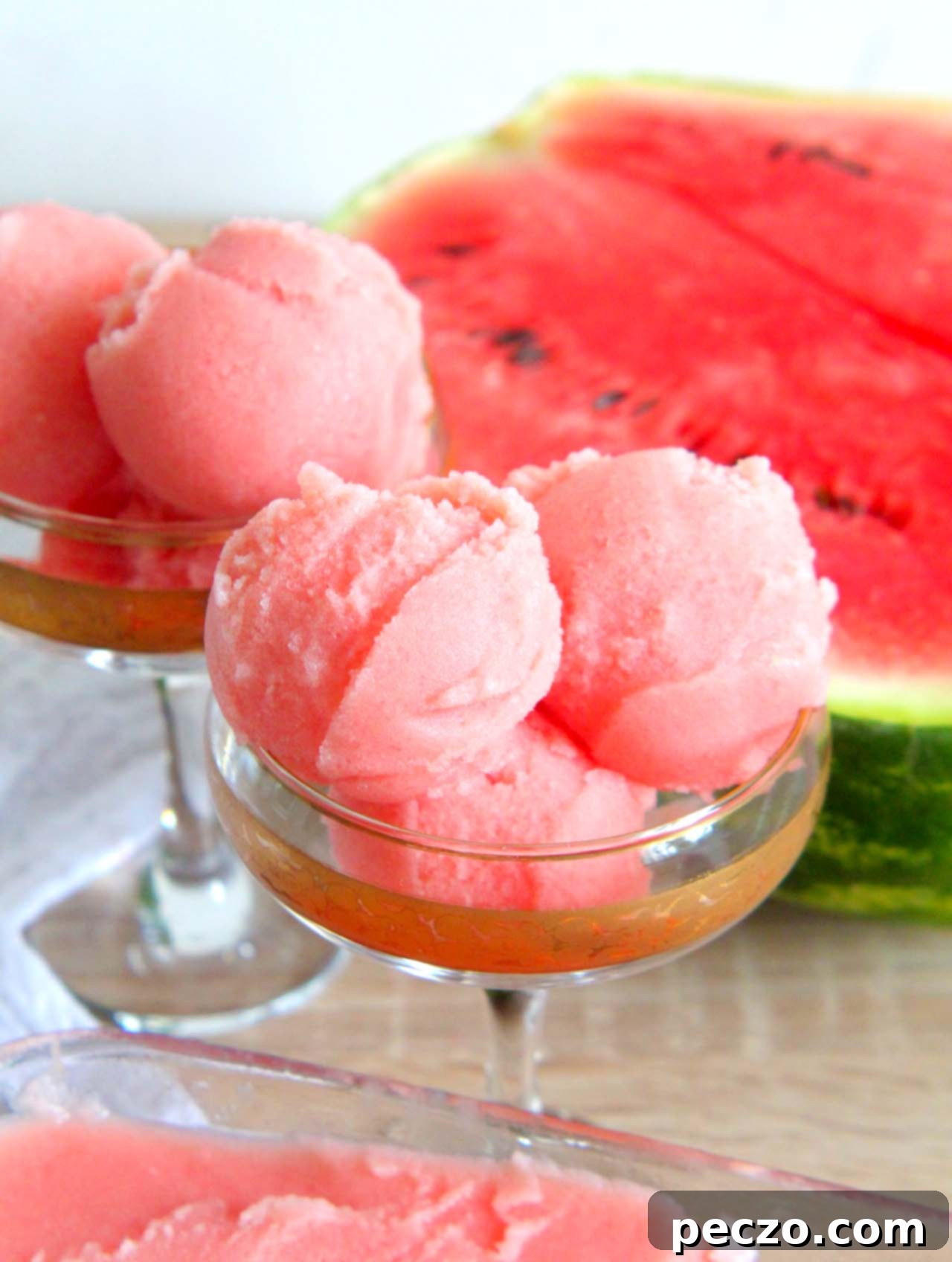 Coconut watermelon sorbet