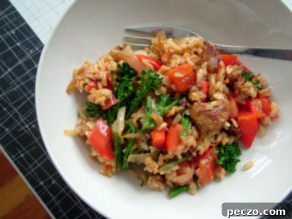 Savory Sausage and Broccolini Skillet ready to eat