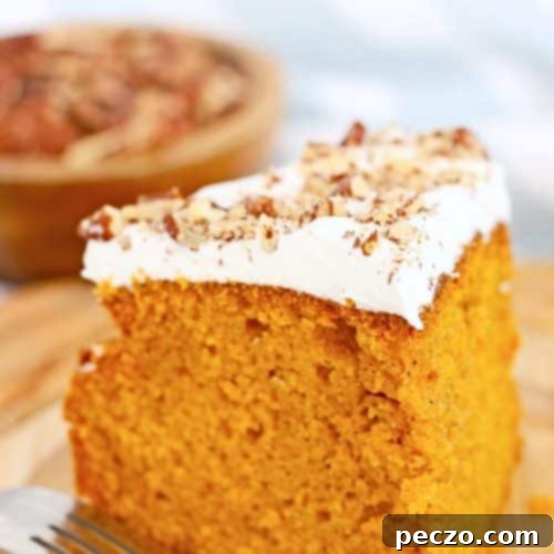 A slice of moist air fryer pumpkin cake