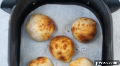 Cooked pumpkin pie bombs in air fryer