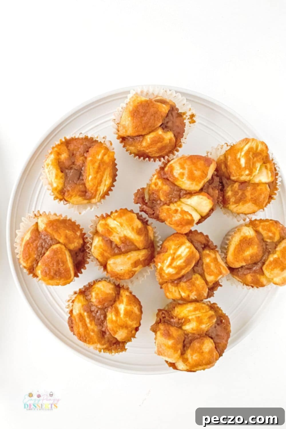 Individual pumpkin monkey bread muffins