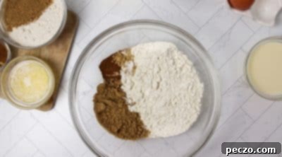 Mixing dry ingredients for gingerbread muffins