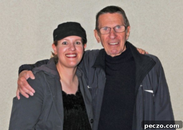 Author Julie Van Rosendaal with Leonard Nimoy at the Vulcan convention