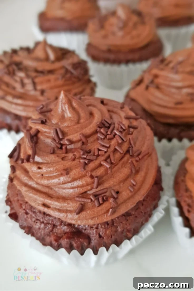 Chocolate buttercream cupcakes