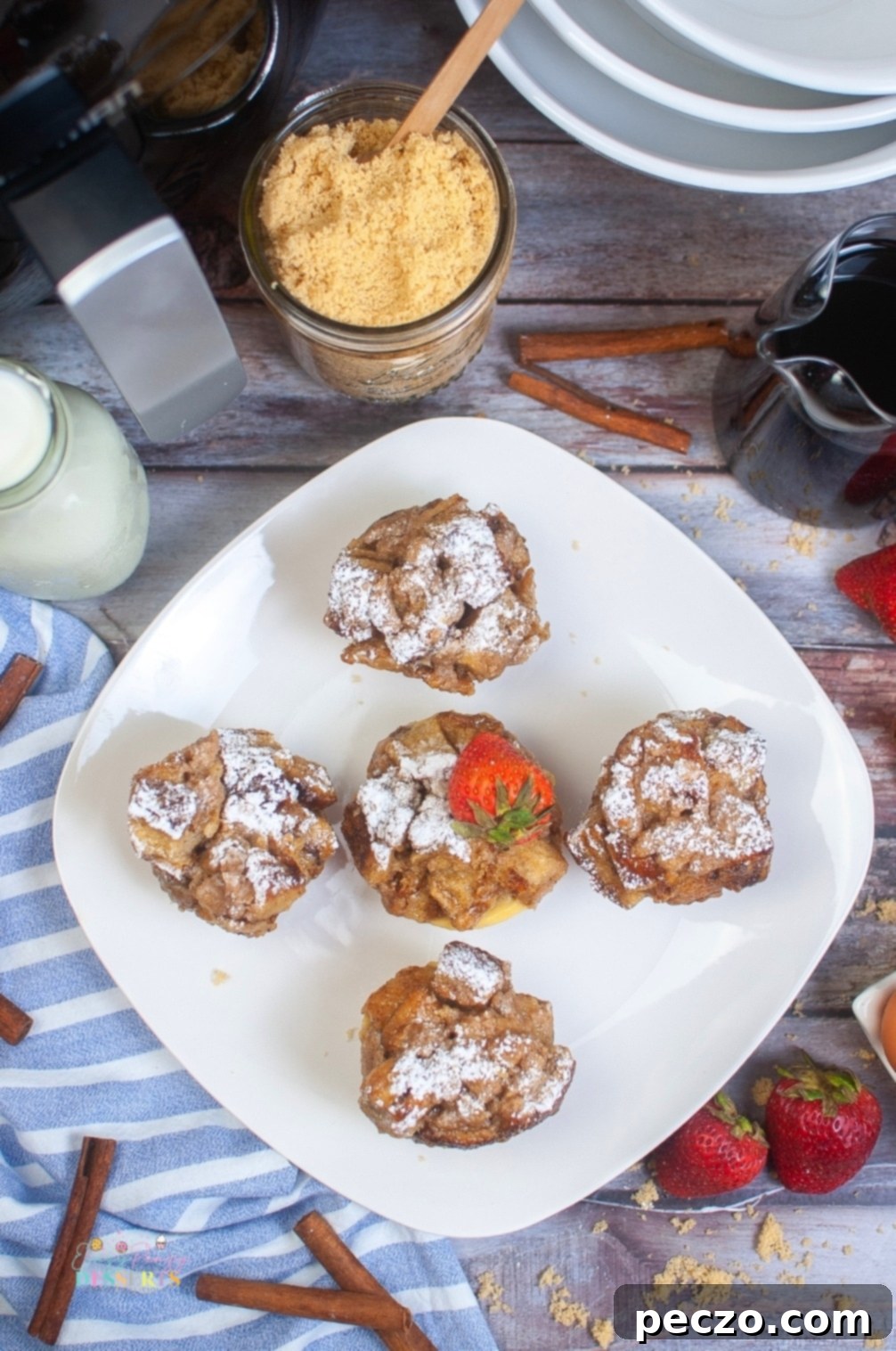 Easy air fryer French toast muffins