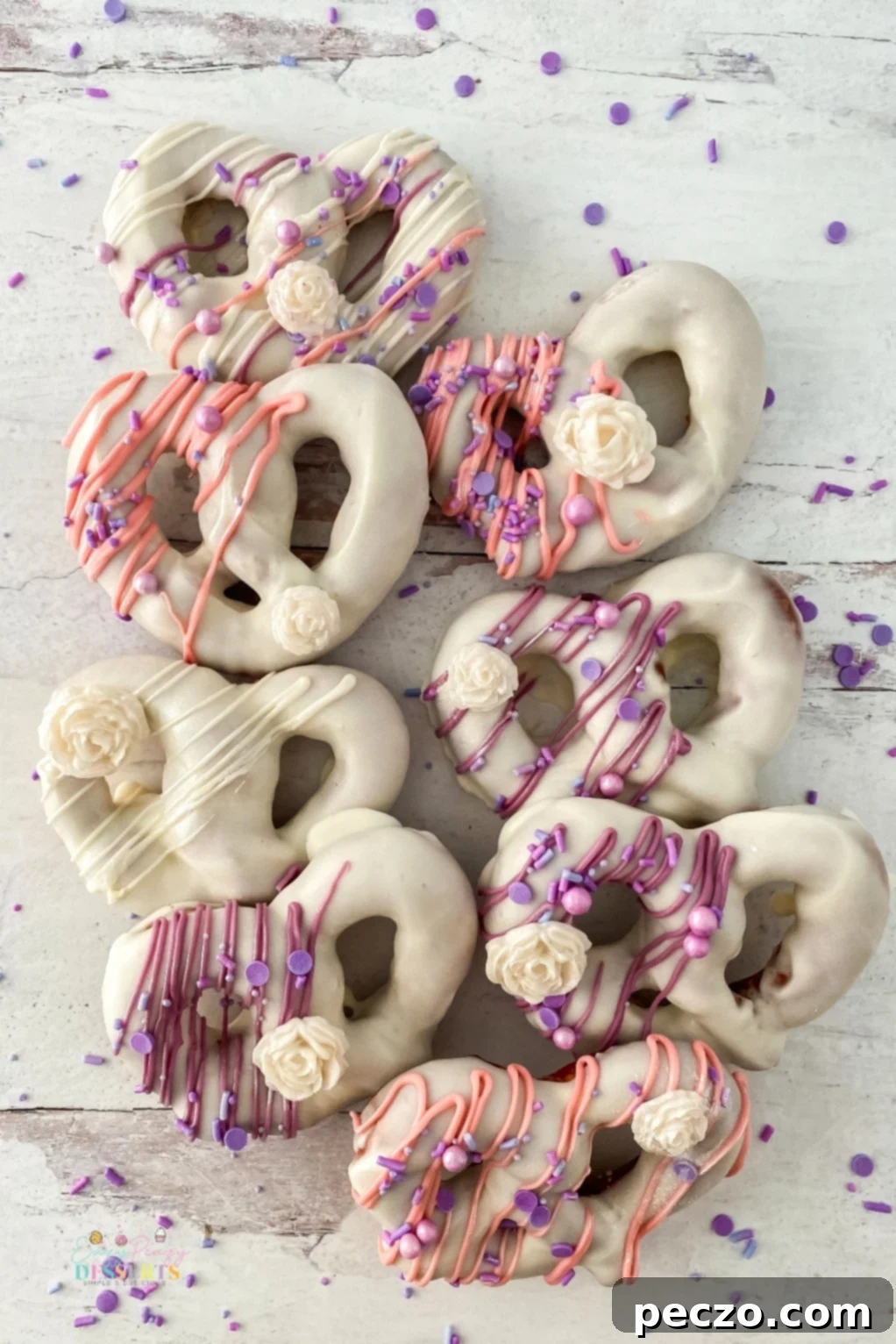 Delicious chocolate covered pretzels