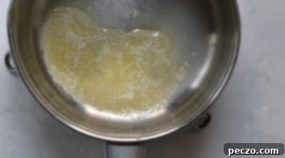 Melting butter in a saucepan