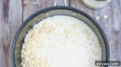 Combining milk and white chocolate chips