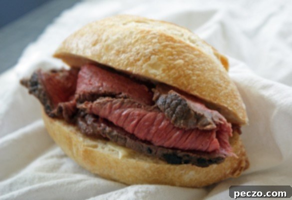 Grilled Bison Roast on a Bun