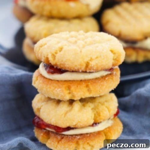 PB&J Cookie Stacks 8 Pb&j cookies