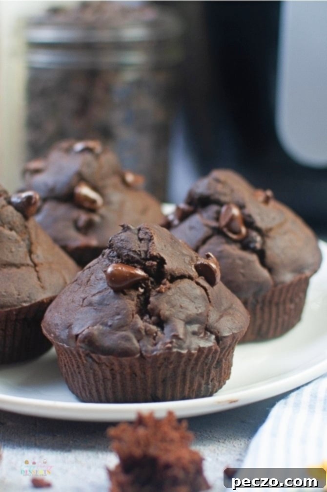 Zucchini chocolate chip muffins