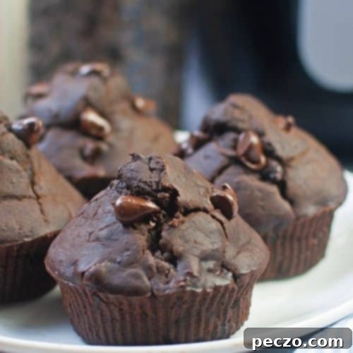 Zucchini chocolate chip muffins