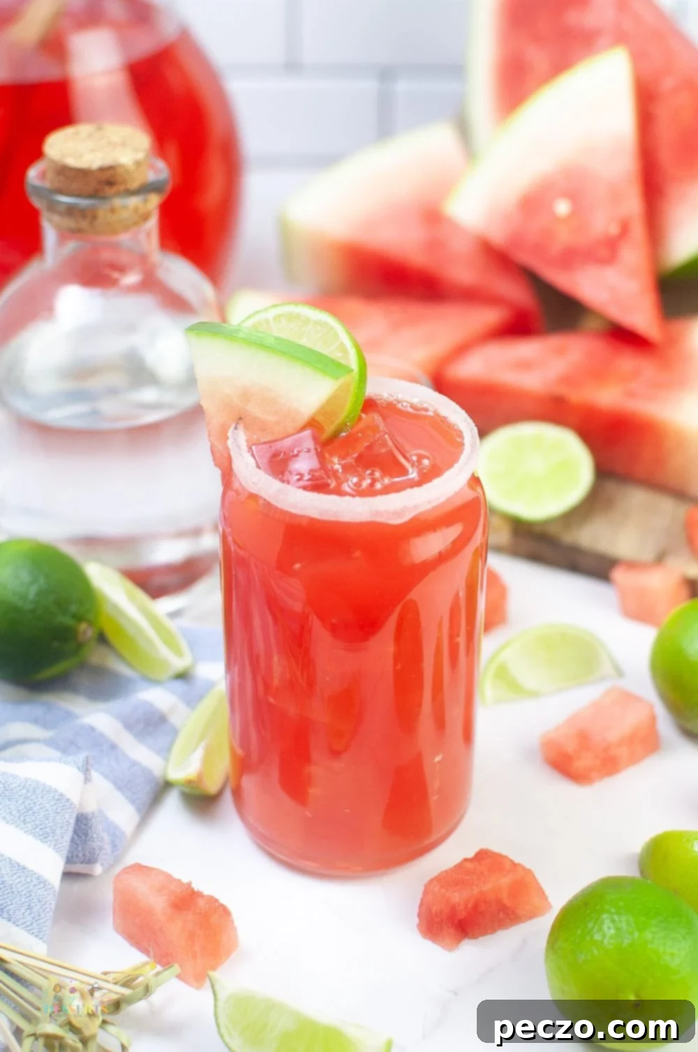 Fresh watermelon margaritas