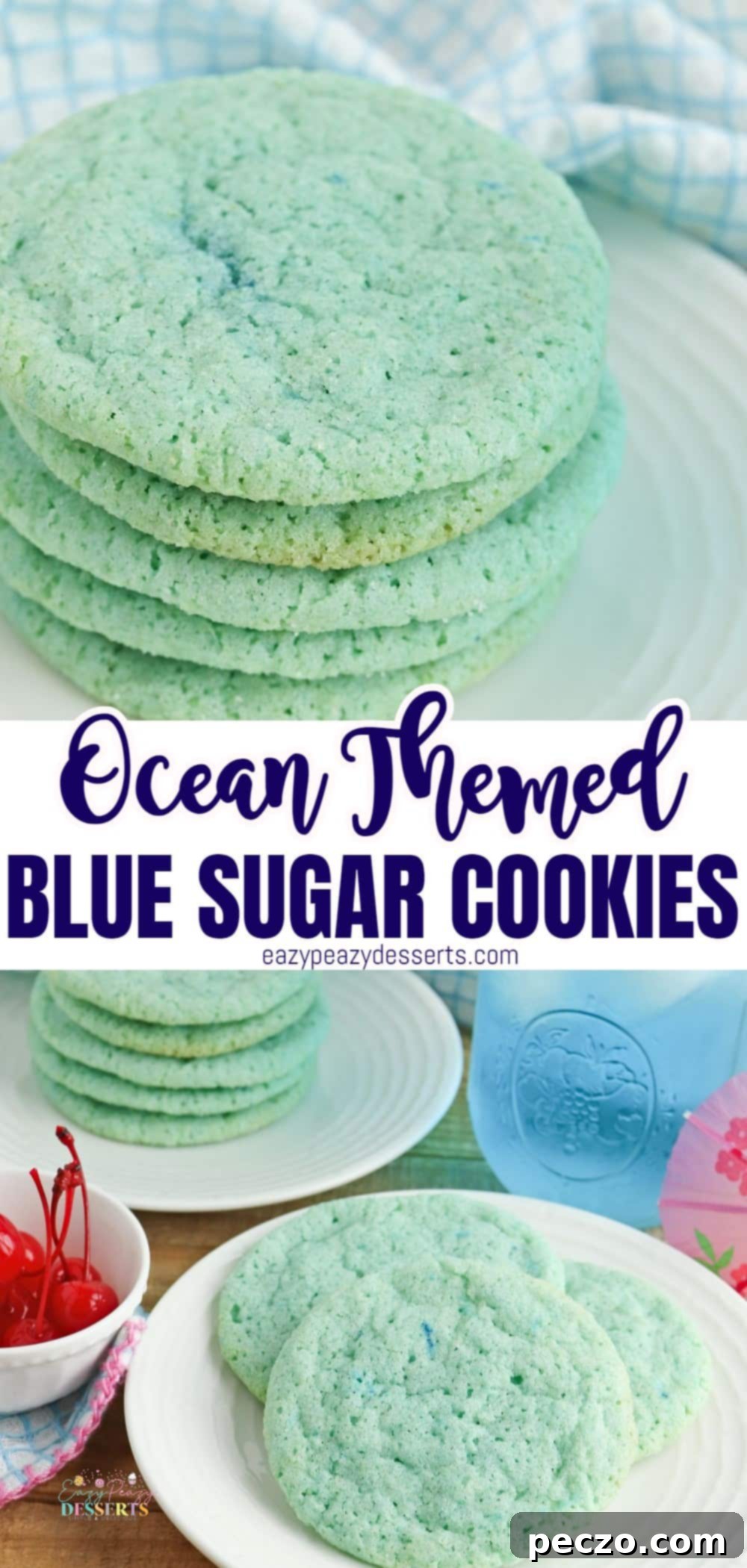 Blue sugar cookies
