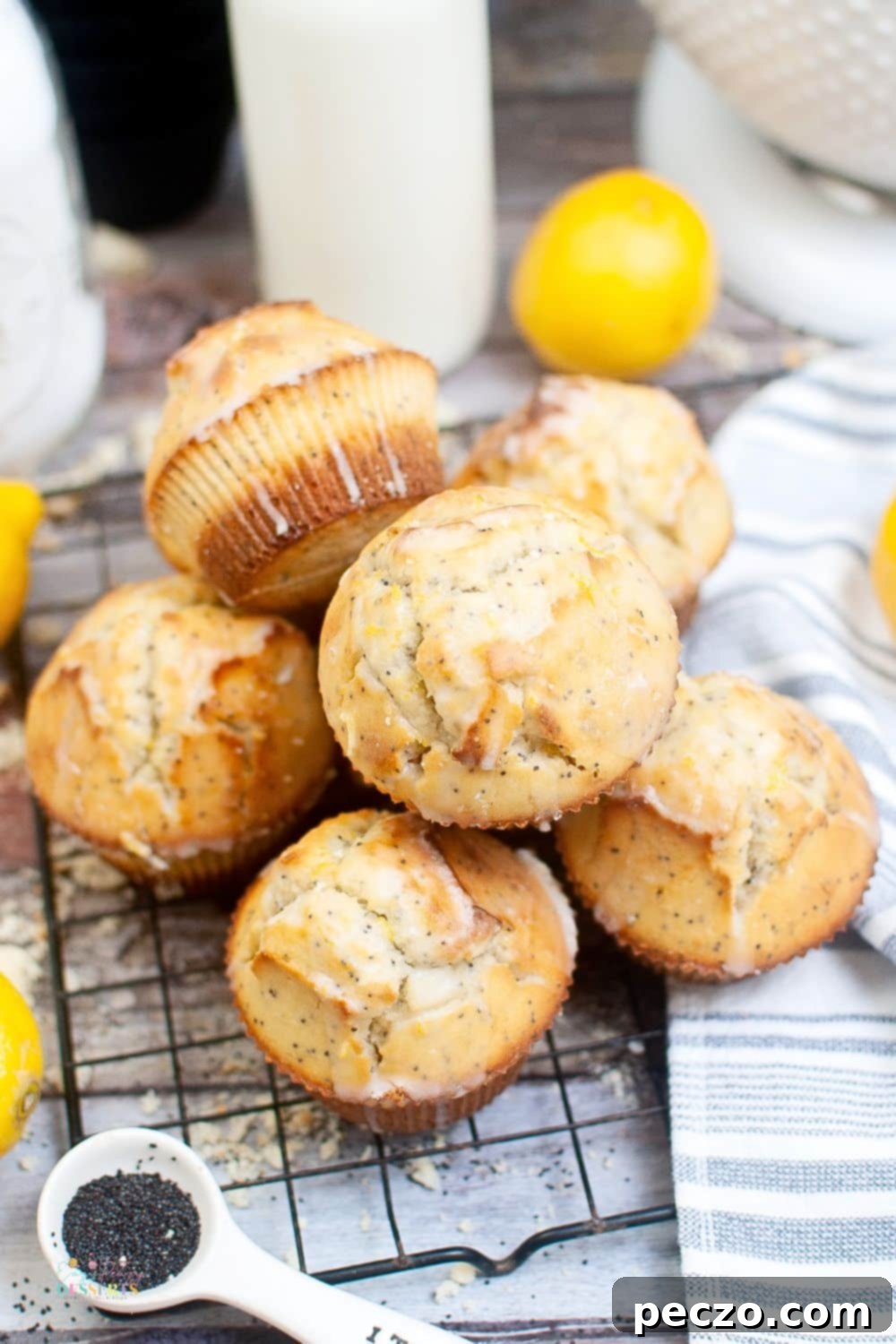 Lemon and poppy seed muffins