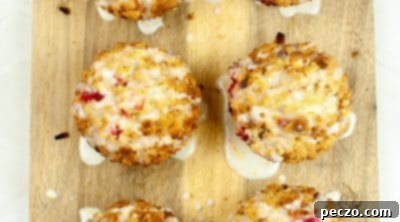 Glazed cranberry orange muffins
