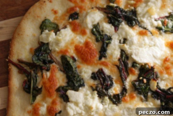 Chard Pizza with Goat Cheese