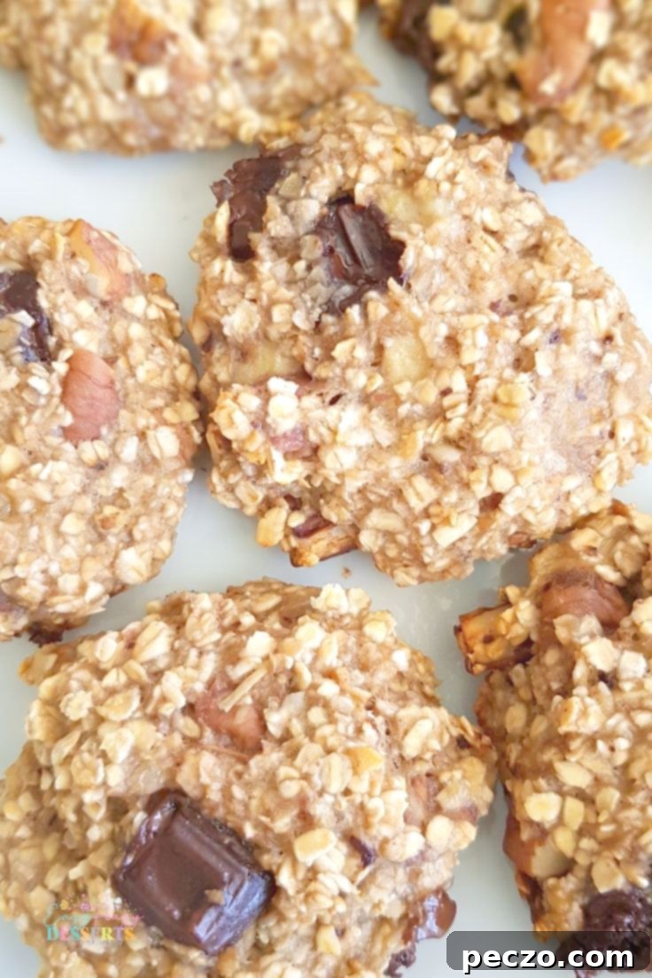 Delicious Banana Oat Cookies, a perfect blend of banana bread and oatmeal cookies