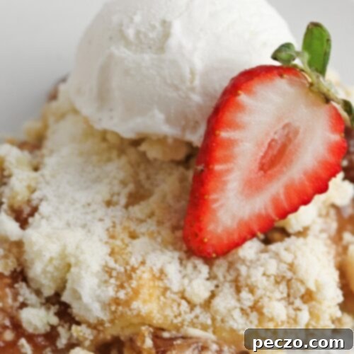 Strawberry cheesecake dump cake combines the fruity sweetness of strawberries with the creamy richness of cheesecake and the buttery crunch of cake mix.