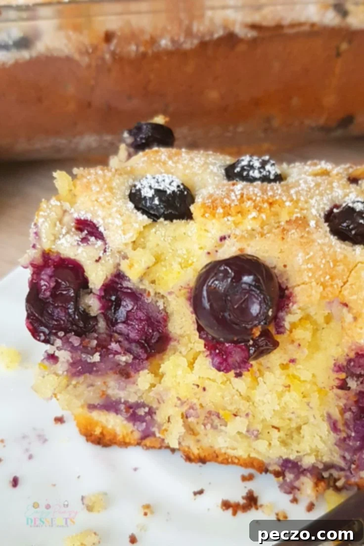 Blueberry buttermilk cake, step-by-step preparation