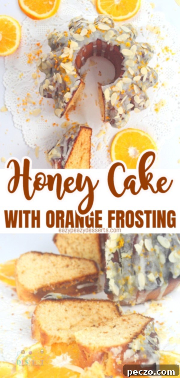 Honey Cake Recipe Pinterest Pin